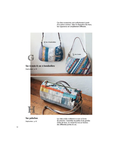 Libro 35 bolsos y accesorios con bordes y retazos de tela