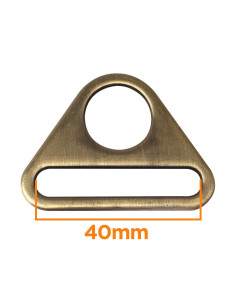 Anillo triangular pasante 40 mm - Bronce