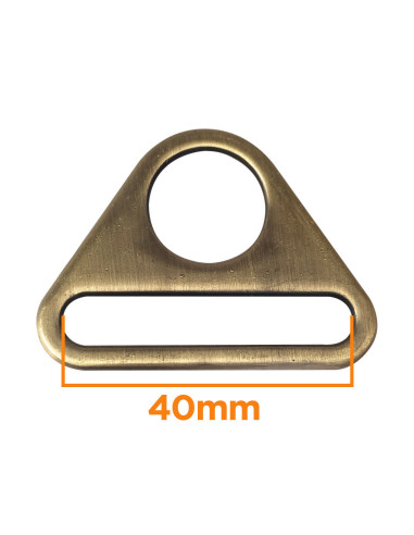 Anillo triangular pasante 40 mm - Bronce