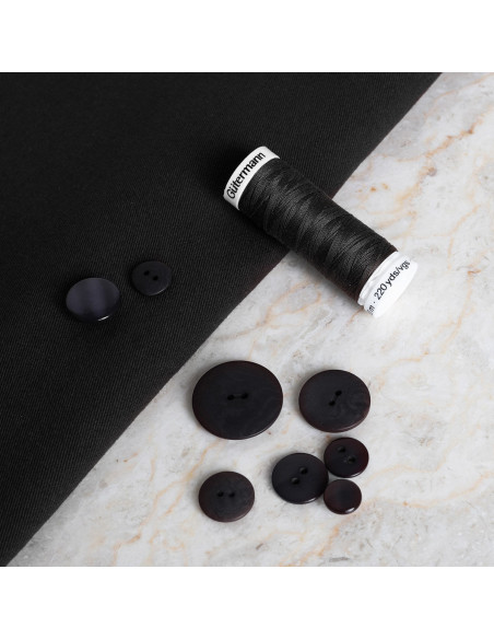Tejido gabardina de algodón light Black - Atelier Brunette