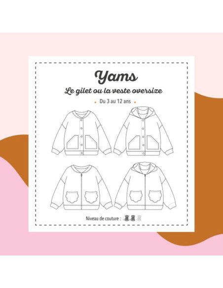 Patrón de chaleco o chaqueta Yams - Marmaï Patterns