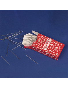 Caja de 200 alfileres extra finos rojos de Navidad Bohin