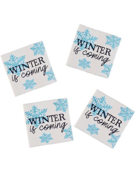 Juego de 4 etiquetas para coser - Winter is coming