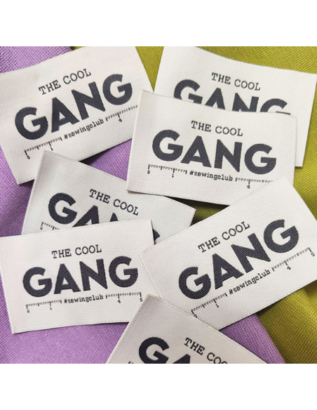 Juego de 6 etiquetas tejidas - The Cool Gang