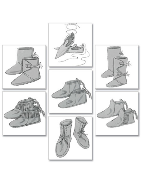 Patrón de zapatos histórico - Butterick 5233