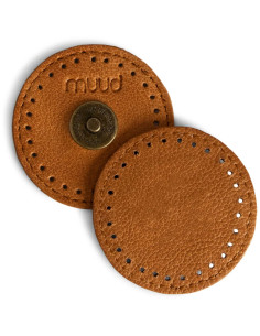 Cierre magnético para coser en cuero Muud Frida - Whisky 2