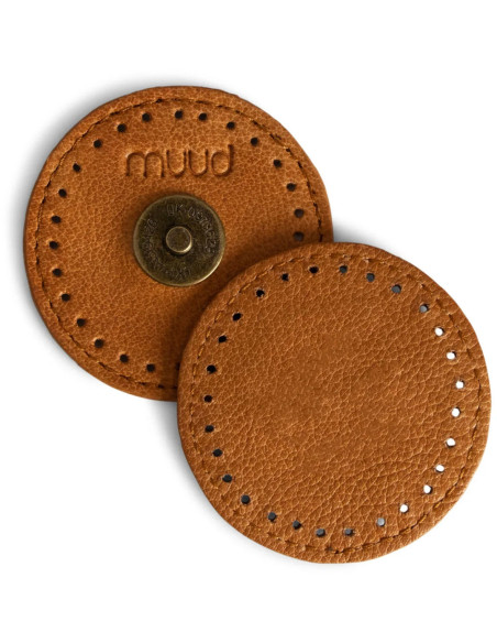 Cierre magnético para coser en cuero Muud Frida - Whisky
