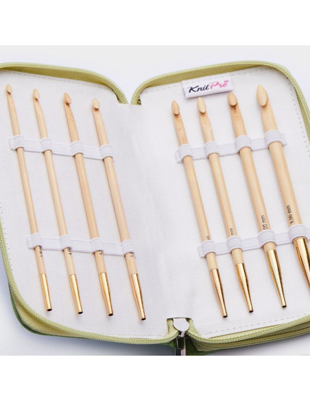 Estuche de ganchillos tunecinos Bamboo Deluxe KnitPro