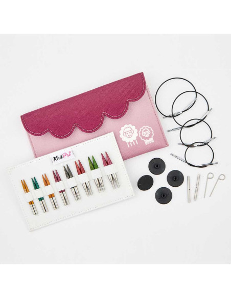 Kit de agujas circulares mini KnitPro Dreamz