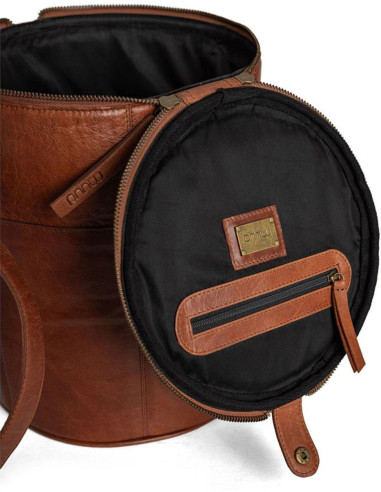 Bolsa de almacenamiento de cuero para tejido Muud Saturn XL - Marrón Rico