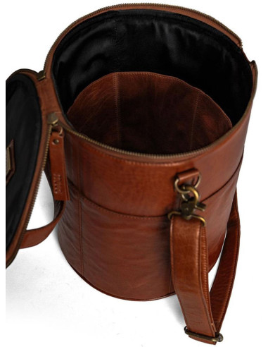 Bolsa de almacenamiento de cuero para tejido Muud Saturn XL - Marrón Rico
