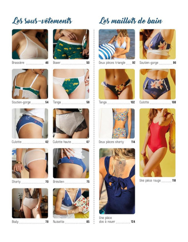 Libro de pequeñas prendas para coser: Braguita, sujetador, pijama, body, traje de baño
