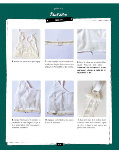 Libro de pequeñas prendas para coser: Braguita, sujetador, pijama, body, traje de baño