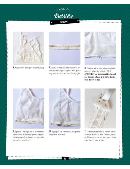 Libro de pequeñas prendas para coser: Braguita, sujetador, pijama, body, traje de baño