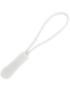 Cordón de tracción para cierre de cremallera - Blanco