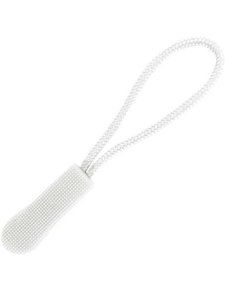 Cordón de tracción para cierre de cremallera - Blanco