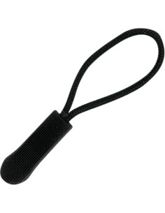 Cordón de tracción para cierre de cremallera - Negro