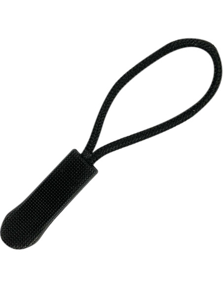 Cordón de tracción para cierre de cremallera - Negro