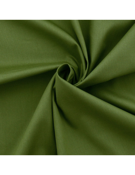 Tejido popelina de algodón - Verde militar