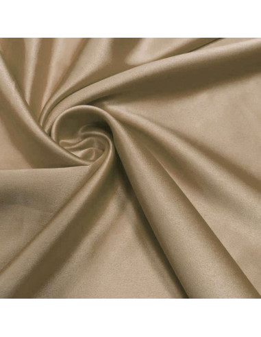 Tejido satinado elástico - Beige