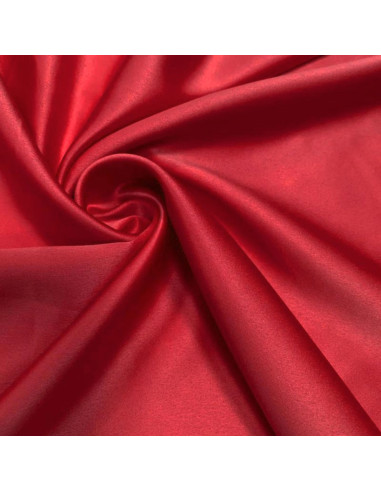 Tejido de satén elástico - Rojo