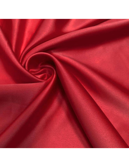 Tejido de satén elástico - Rojo