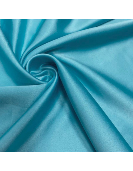 Tejido de satén elástico - Azul turquesa