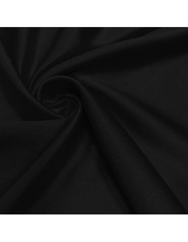 Tejido de satén elástico - Negro