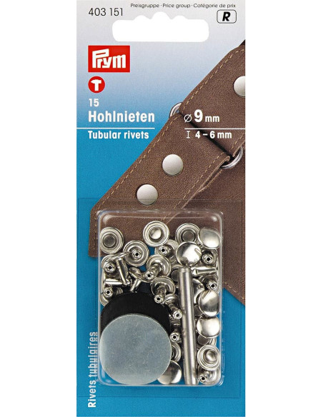 Juego de 15 remaches tubulares con herramienta de perforación de 4-6 mm
