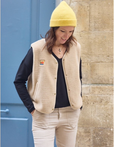 Patrón de chaleco sin mangas Sherpa - Atelier Scämmit