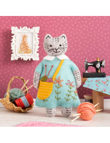 Kit de fieltro - Sra. Gato Teje
