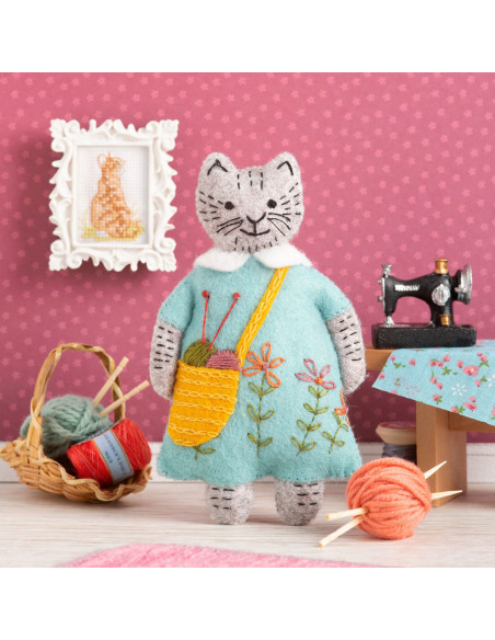 Kit de fieltro - Sra. Gato Teje