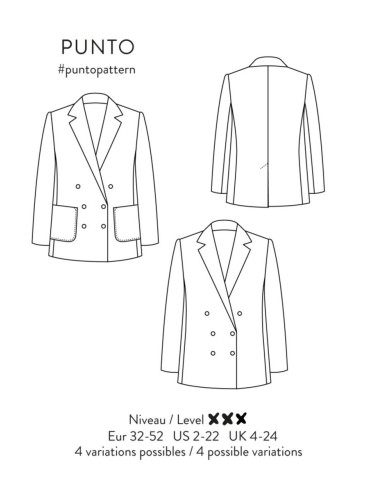 Patrón de chaqueta Punto - Atelier Scämmit