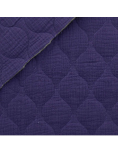 Tejido de doble gasa acolchado wave - Violeta