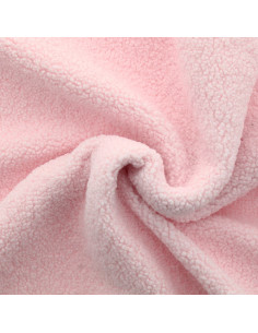 Tejido de peluche rizado Teddy - Rosa bebé