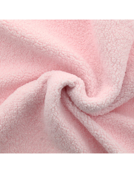Tejido de peluche rizado Teddy - Rosa bebé