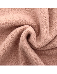 Tejido de peluche rizado Teddy - Rosa viejo
