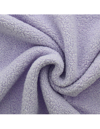 Tejido de peluche rizado Teddy - Lavanda