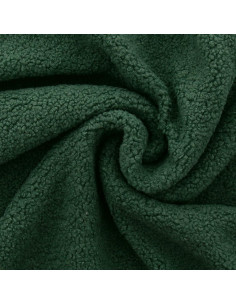 Tejido de peluche rizado Teddy - Verde oscuro