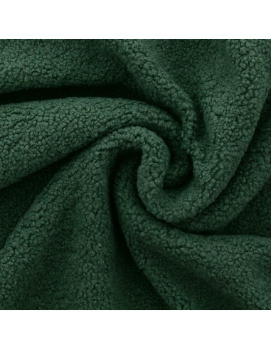 Tejido de peluche rizado Teddy - Verde oscuro