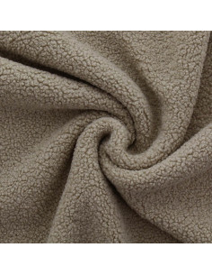 Tejido de peluche rizado Teddy - Beige