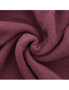 Tejido de peluche rizado Teddy - Rosa palo