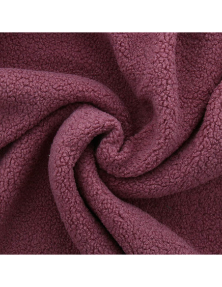 Tejido de peluche rizado Teddy - Rosa palo
