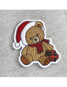 Parche termoadhesivo es Navidad - Oso