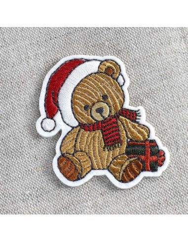 Parche termoadhesivo es Navidad - Oso