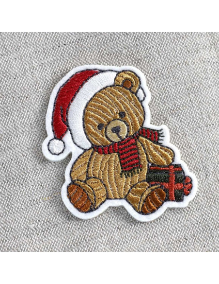 Parche termoadhesivo es Navidad - Oso