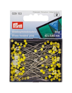 Alfileres de cabeza de vidrio extra largas 20 Grs