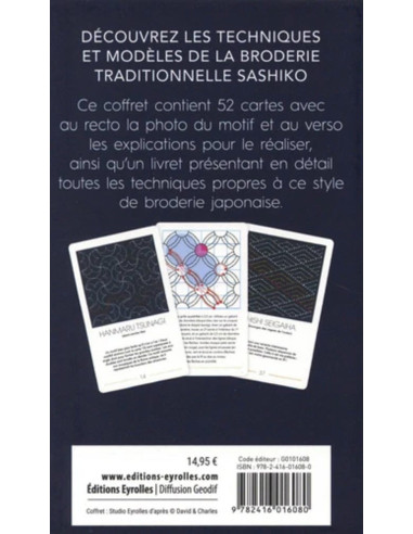 Caja de motivos Sashiko - 52 modelos para bordar