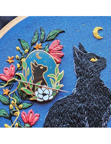 Portaagujas magnético - Gato negro