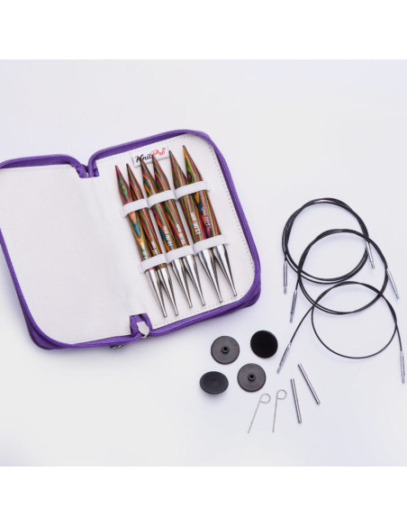Kit de agujas circulares para tejer KnitPro Chunky Symfonie Wood